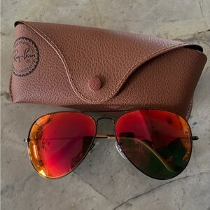 Ray-Ban Aviators with brown leather case